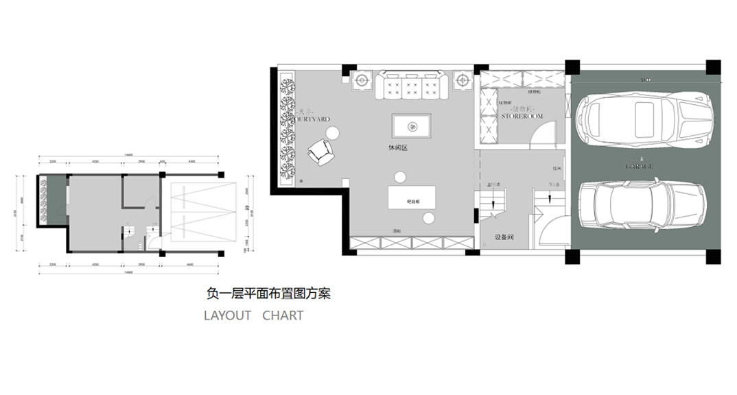 荷塘月色188㎡別墅負一層戶型平面布局圖.jpg