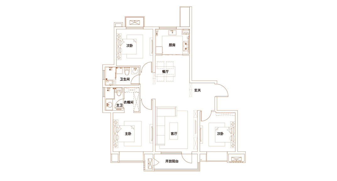 青鐵海御府143㎡三室兩廳戶型平面布局圖.jpg